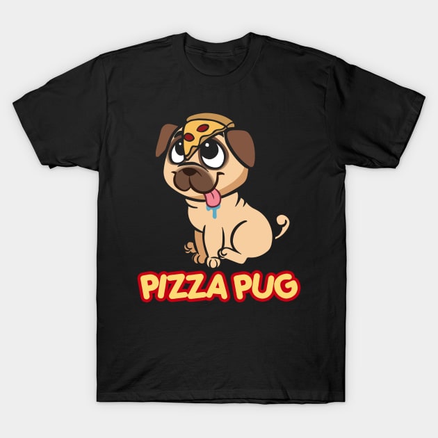 pizza pug dog T-Shirt by binding classroom